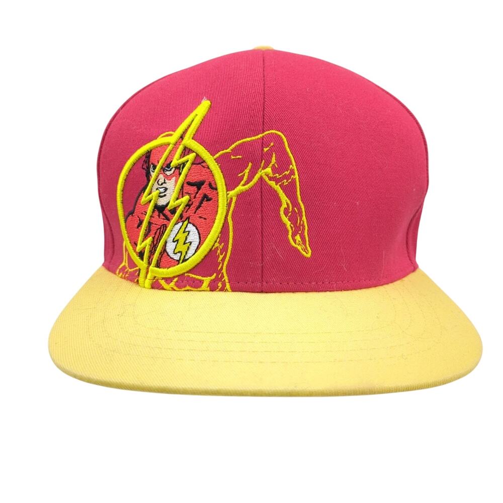 Six Flags The Flash DC Comics Justice League Snapback Hat Men's Red Yellow